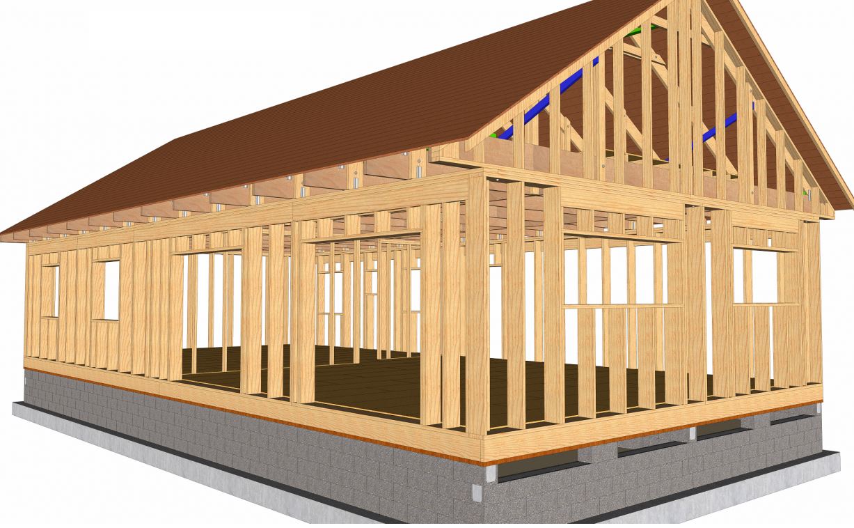 structure bois maison